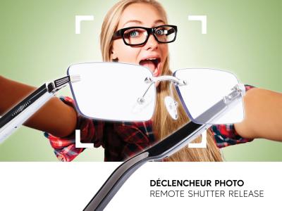 Lunettes connectées Mogie. - Modèle Altair - Branches grises avec verres photochromiques