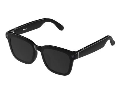 Lunettes connectées Mogie.Caméra - Modèle Zenia - Branches noires avec monture noire et verres photochromiques